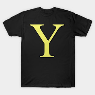 The Letter Y in Shadowed Gold T-Shirt